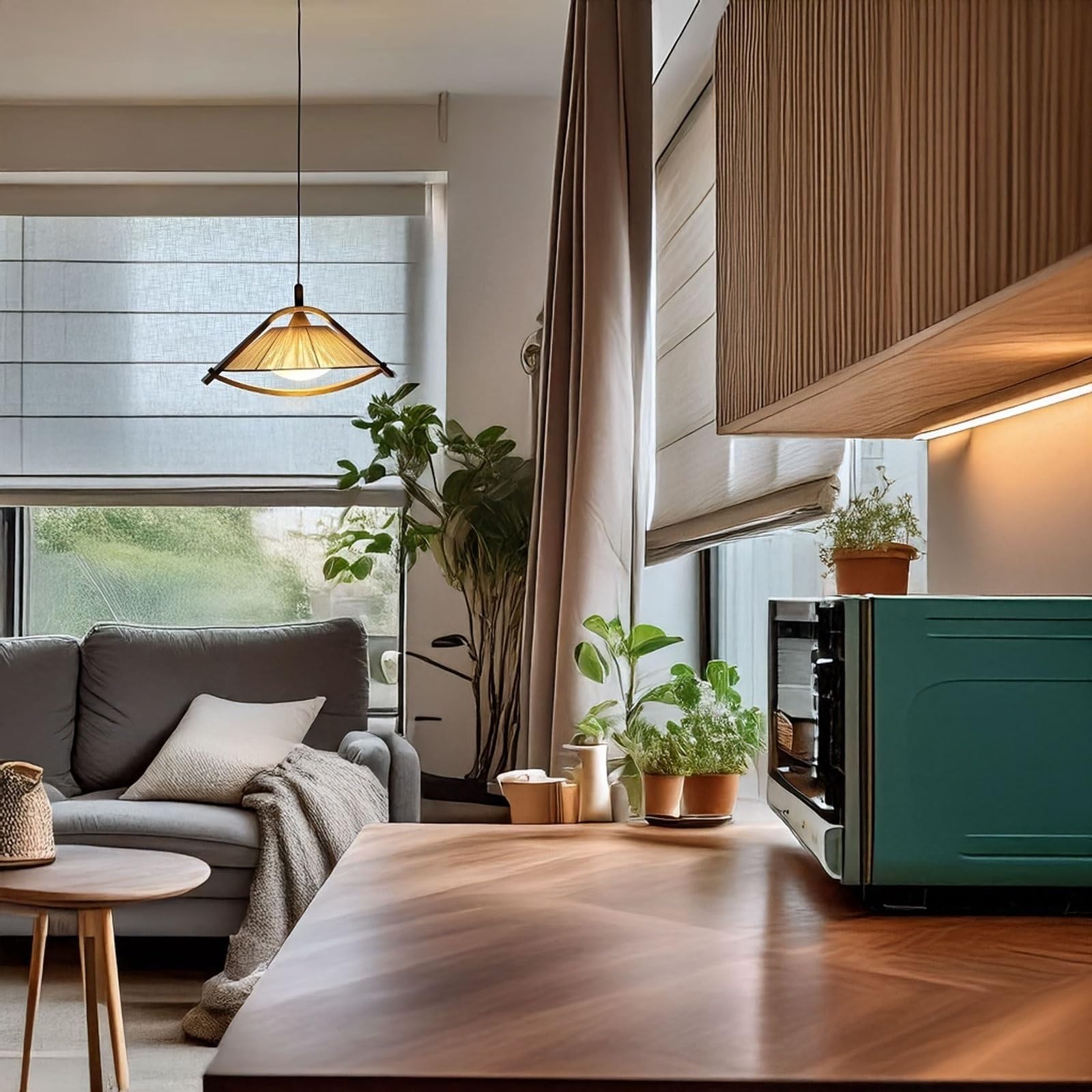 Lámpara Colgante de Madera, Portalámparas de Techo Rústico E27, Lámpara de Araña Estilo Granja para Comedor, Dormitorio, Isla de Cocina, Sala de Estar, Bar, Restaurante, Cafetería Y Decoración Del Hog