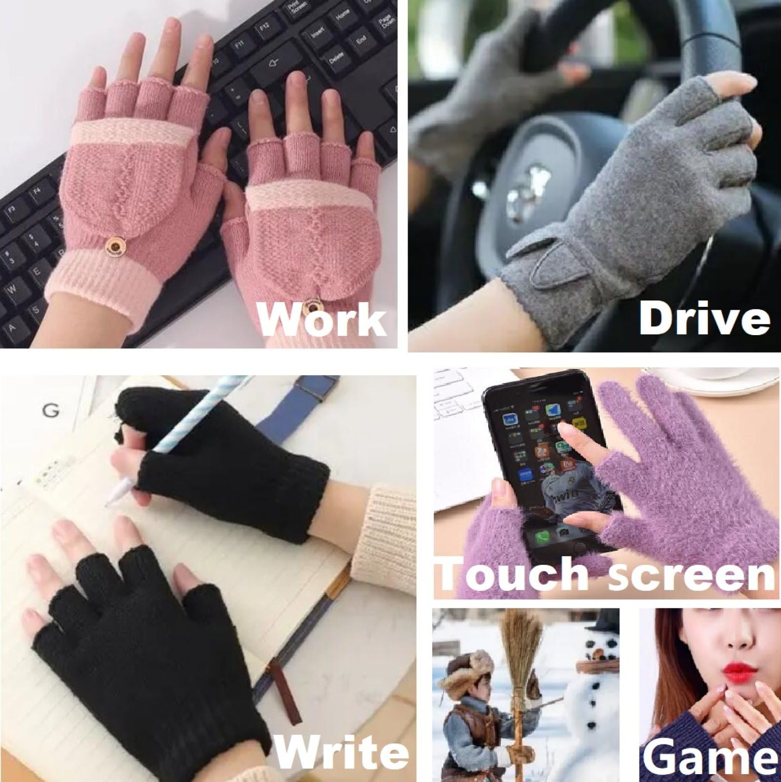 Fingerlose Handschuhe Für Damen – Damen-Leoparden-Handschuhe, Modisch, Elastisch, Fünf-Finger-Handschuhe, Herren-Outdoor-Handschuhe, Fingerlose Party-Handschuhe, Touchscreen Für Arbeit, Outdoor-G Fashion