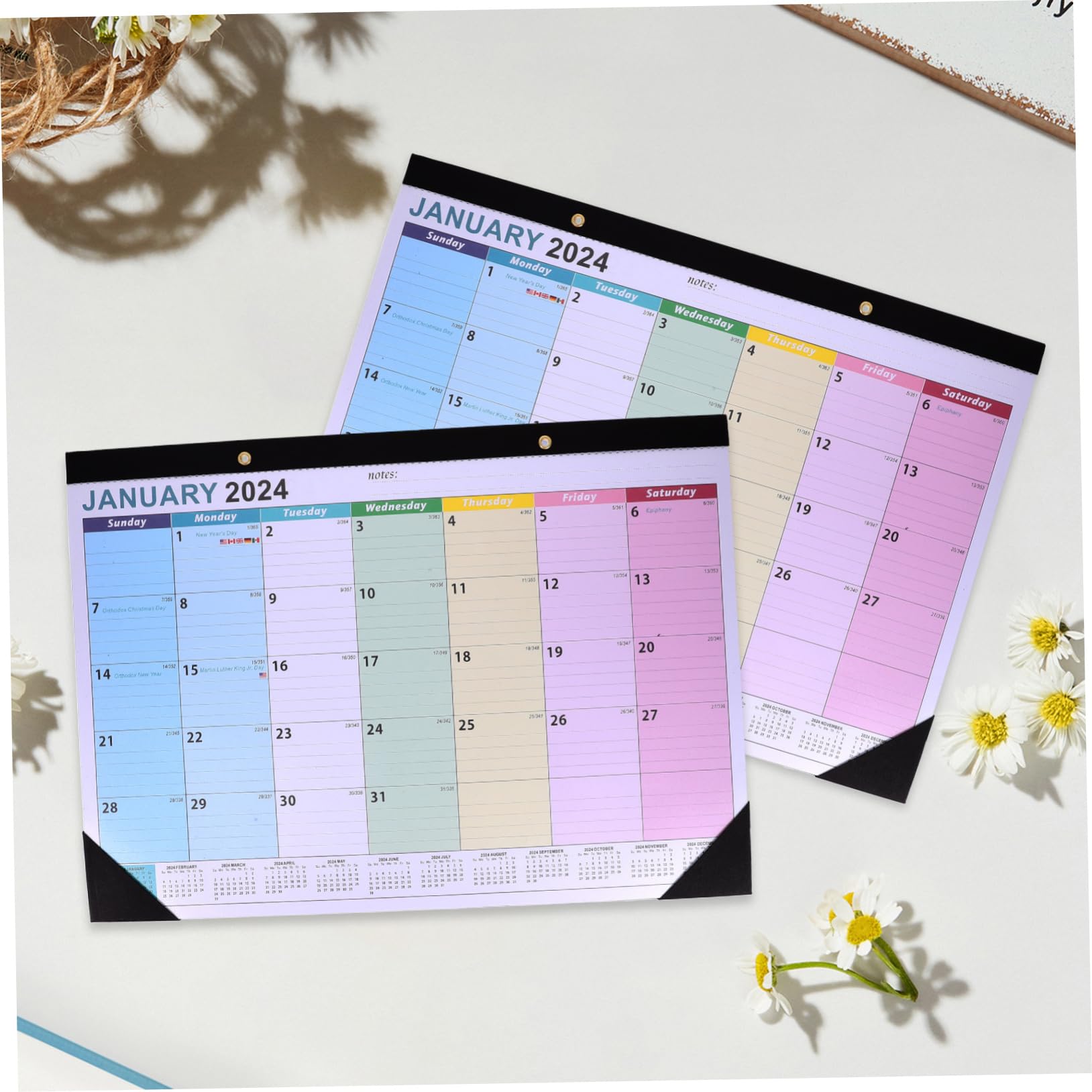Lurrose 3stücke Hängender Wandkalender Monate Englischer Monatskalender Mit Klarer Druckqualität Für Zuhause Und Büro Einfach Aufzuhängen Nutzen