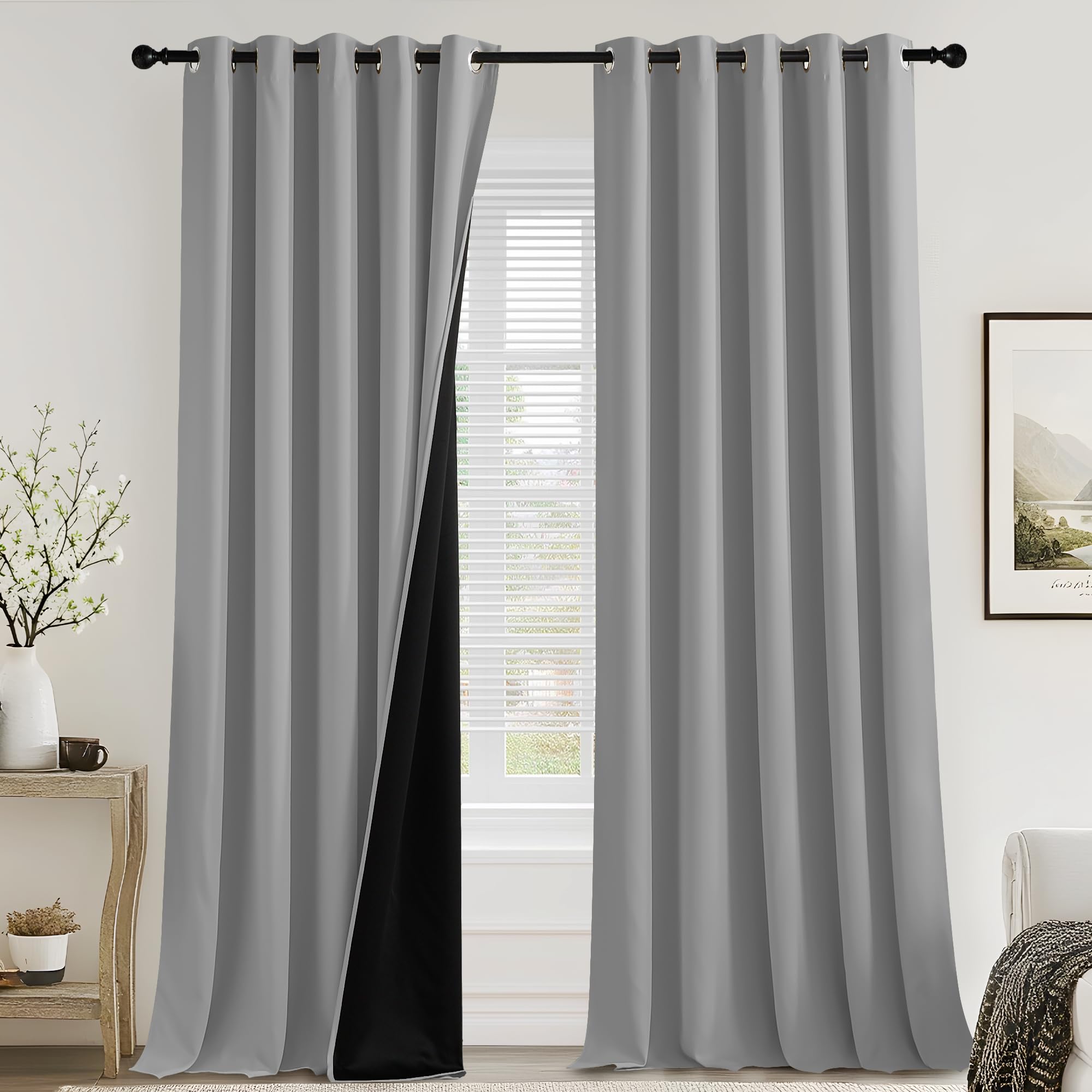 PONY DANCE 100% Blackout Curtains for Bedroom