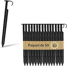 50pcs 16-20mm Ground Anchor Brackets Drip Irrigation Pipe Holder Ground Anchor Micro Drip Pipe Fixing Ground Nails for Irrigation System