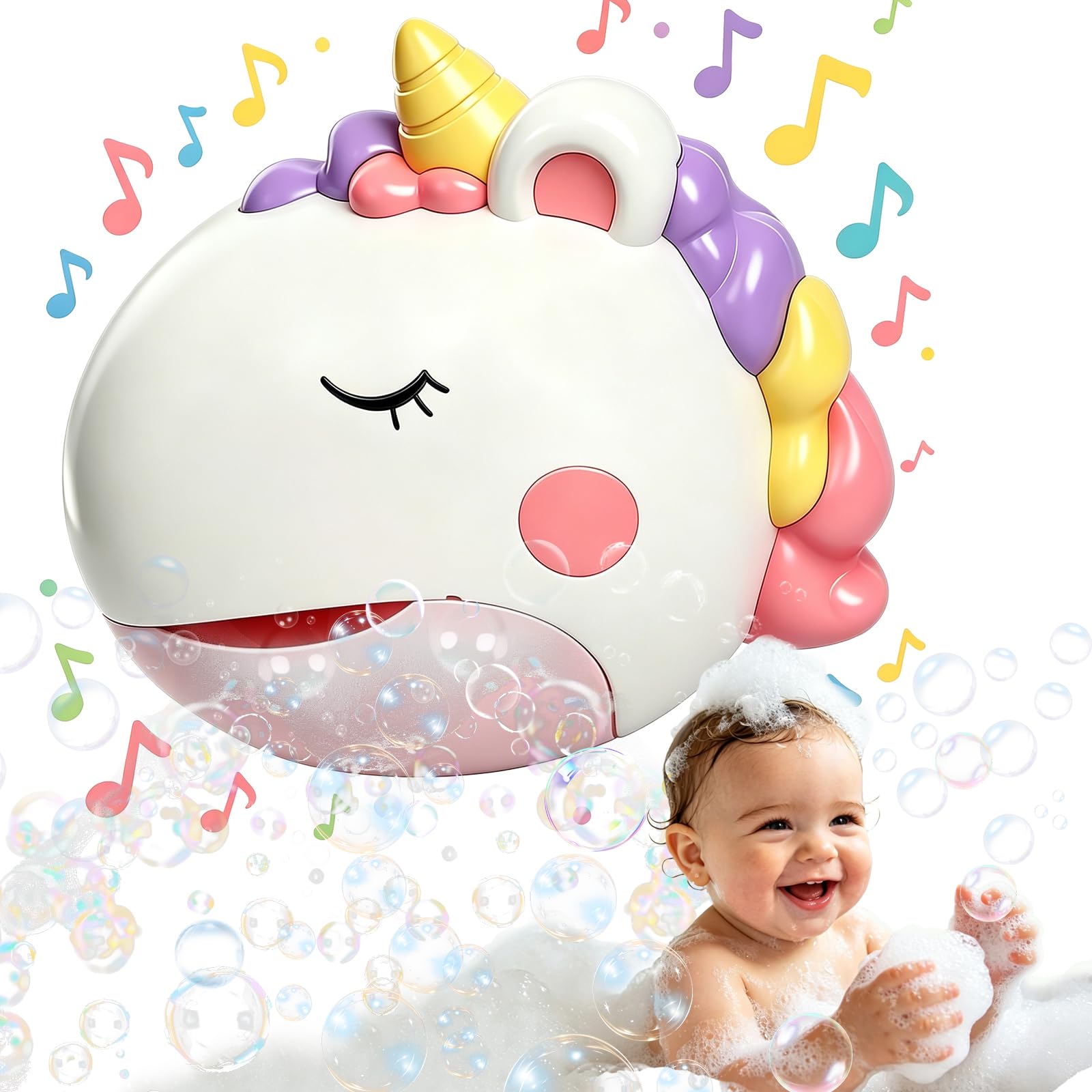 Baby Bath Toys, Rechargeable Bubble Machine, for Babies and Toddlers