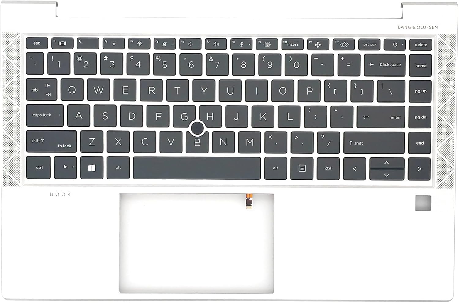 Replacement Upper Case Palmrest Backlit Keyboard Assembly for HP Elitebook 840 G7 G8 745 G8 Series Laptop Part US Layout Top Cover M36312-001 Sliver