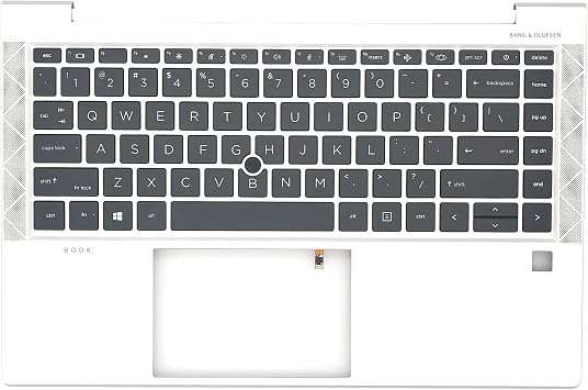 Replacement Upper Case Palmrest Backlit Keyboard Assembly for HP Elitebook 840 G7 G8 745 G8 Series Laptop Part US Layout Top Cover M36312-001 Sliver