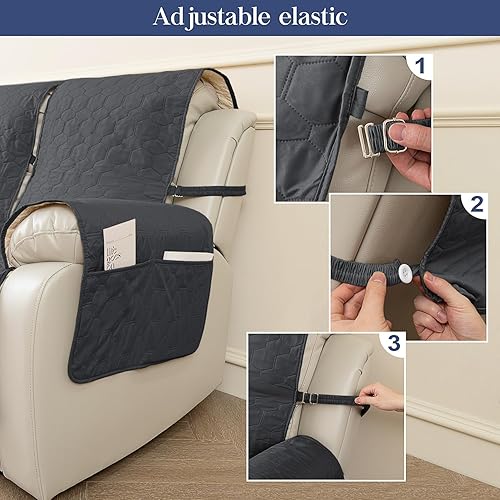 Miniatura 6 de Funda impermeable para silla reclinable, funda antideslizante para sofá reclinable, protector de muebles, funda de sofá lavable para perros y niños,