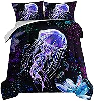 Vista 11 de HOSIMA - Juego de edredón individual de microfibra suave negro con 2 fundas de almohada, juego de ropa de cama individual a rayas con bandera