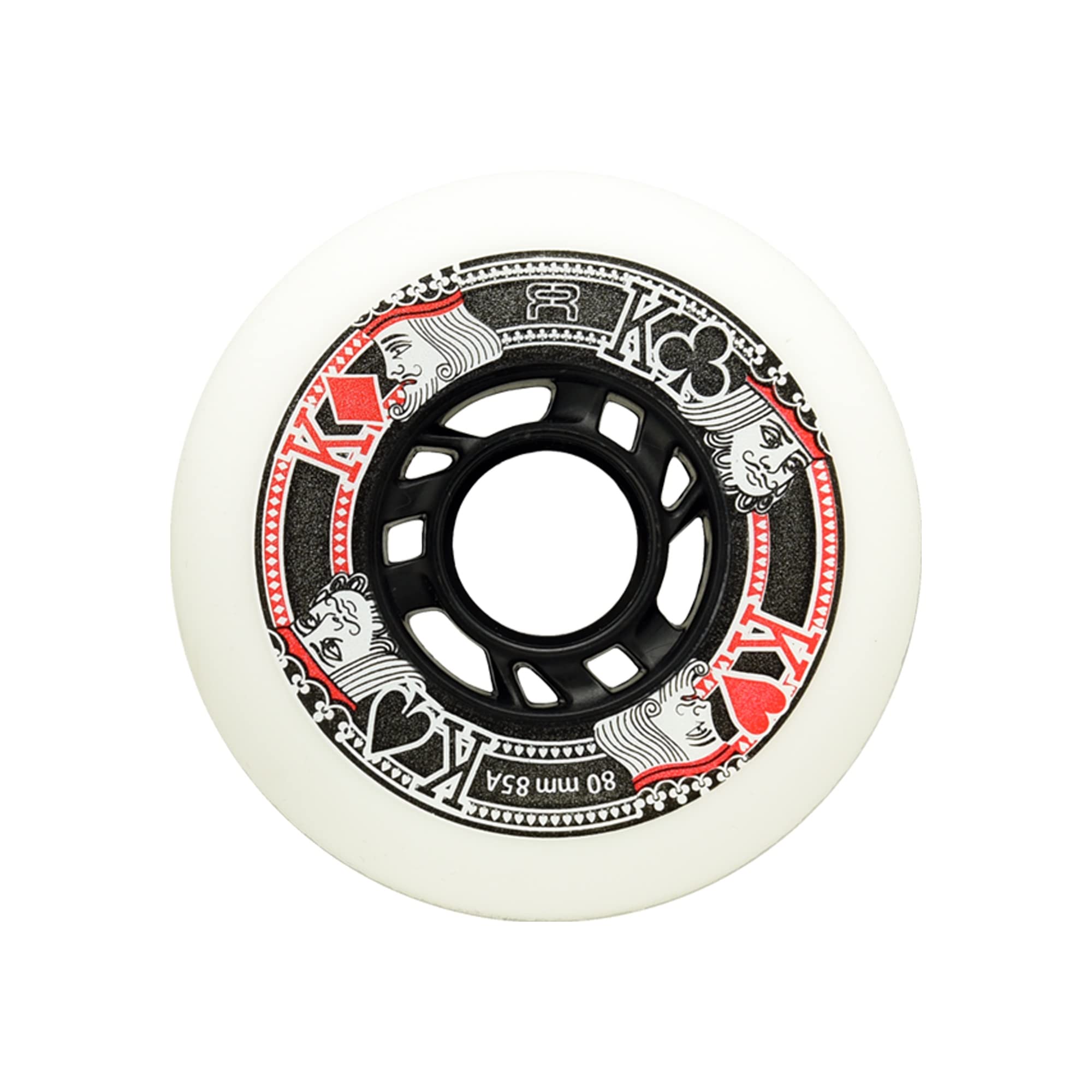FR Street Kings Inline Skate Wheels (Sold as Single Wheels) (White, 72mm/85a)