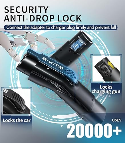 Miniatura 3 de STOKE VOLTAICS Adaptador Tesla a J1772, adaptador de carga E-Kite J1772 EVs, máximo 48 amperios y 250 V, adecuado para conector móvil Tesla,