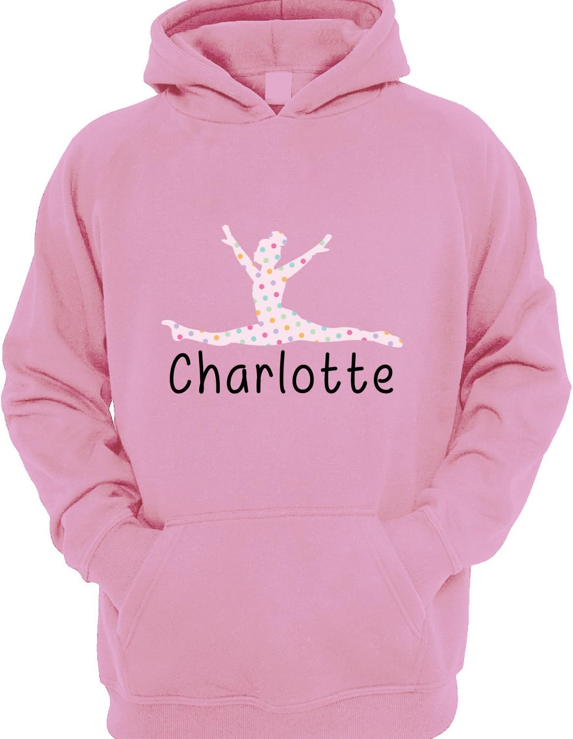 Personalised Star Print Gymnastics Splits Children's Hoodie