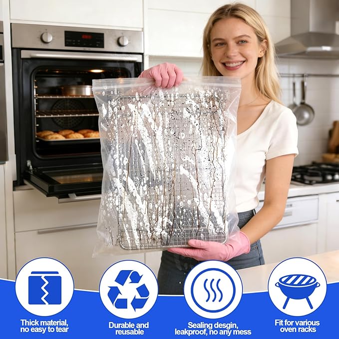 Bolsa Reutilizable de Limpieza para Rejilla de Horno Juome, 4 Paquetes miniatura 6