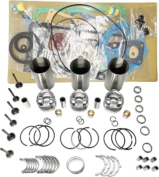 D1105 Engine Rebuild Kit Overhaul Engine Parts Compatible with Kubota D1105 Rebuild Kit B2630HSE B7610HSD U25S KX41-2S KX61-2S FZ2400 F2560E F2880E ZD28