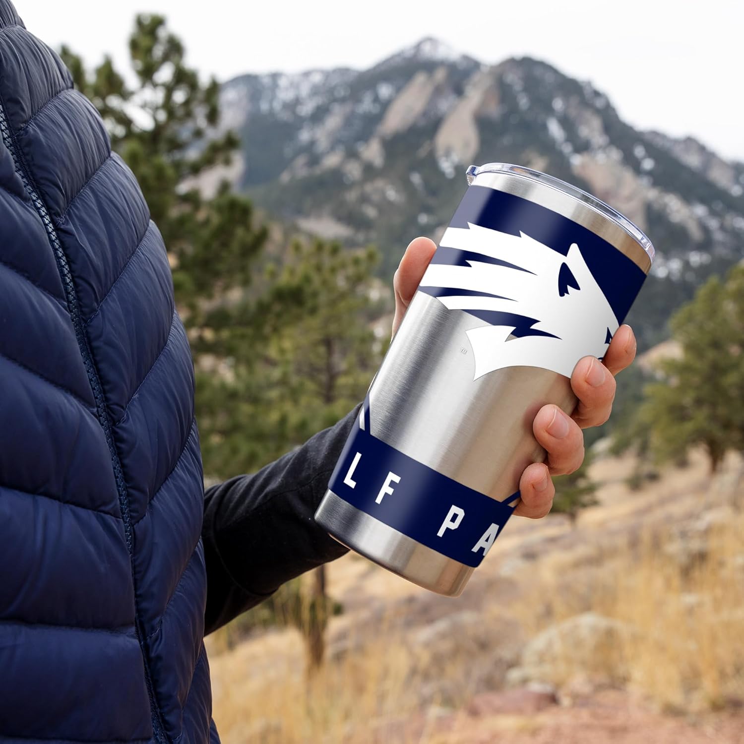 Rico Industries NCAA University of Nevada Reno Wolf Pack 20oz Stainless Steel Tumbler with Lid - Great For Coffee, Tea, Water or Cocktails - Image 2