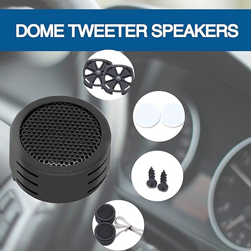 Miniatura 4 de Tweeters para audio de coche: paquete de 2 tweeters de coche de alta eficiencia de 500 W de potencia máxima con crossovers integrados