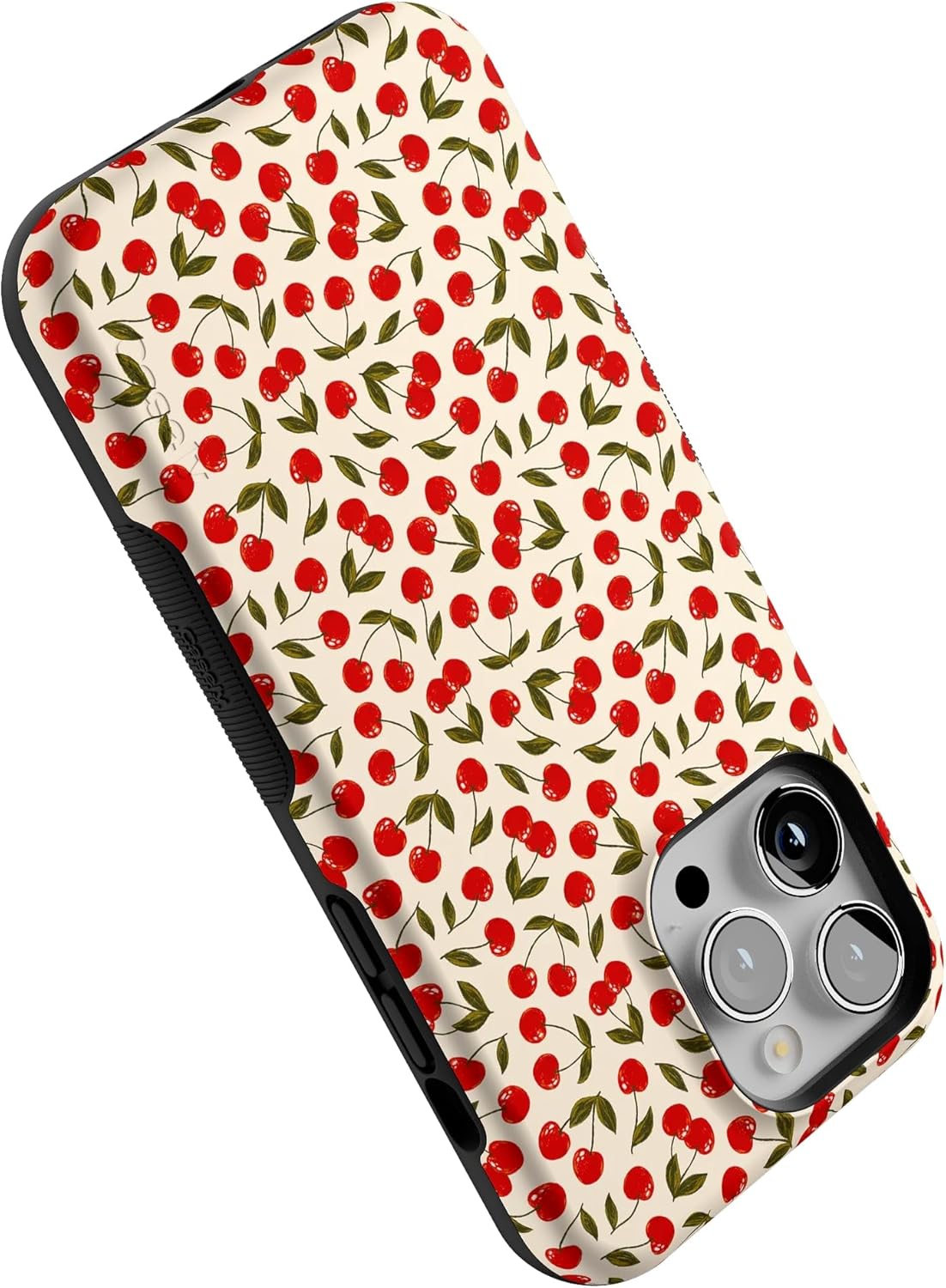 Casely iPhone 14 Pro Max Case | Cherry on Top | Red Cherries | Bold Protective Design | Compatible with MagSafe