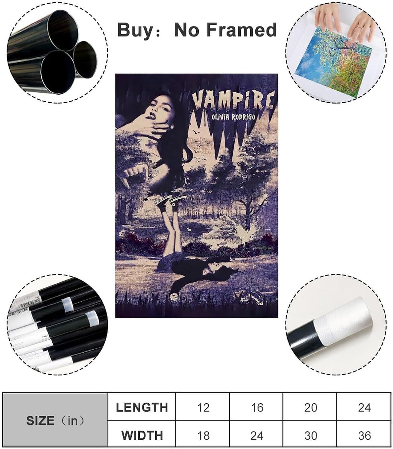 Amazon.com: AVIMYA Rodrigo VAMPIRE Olivia Poster Olivia - Rodrigo