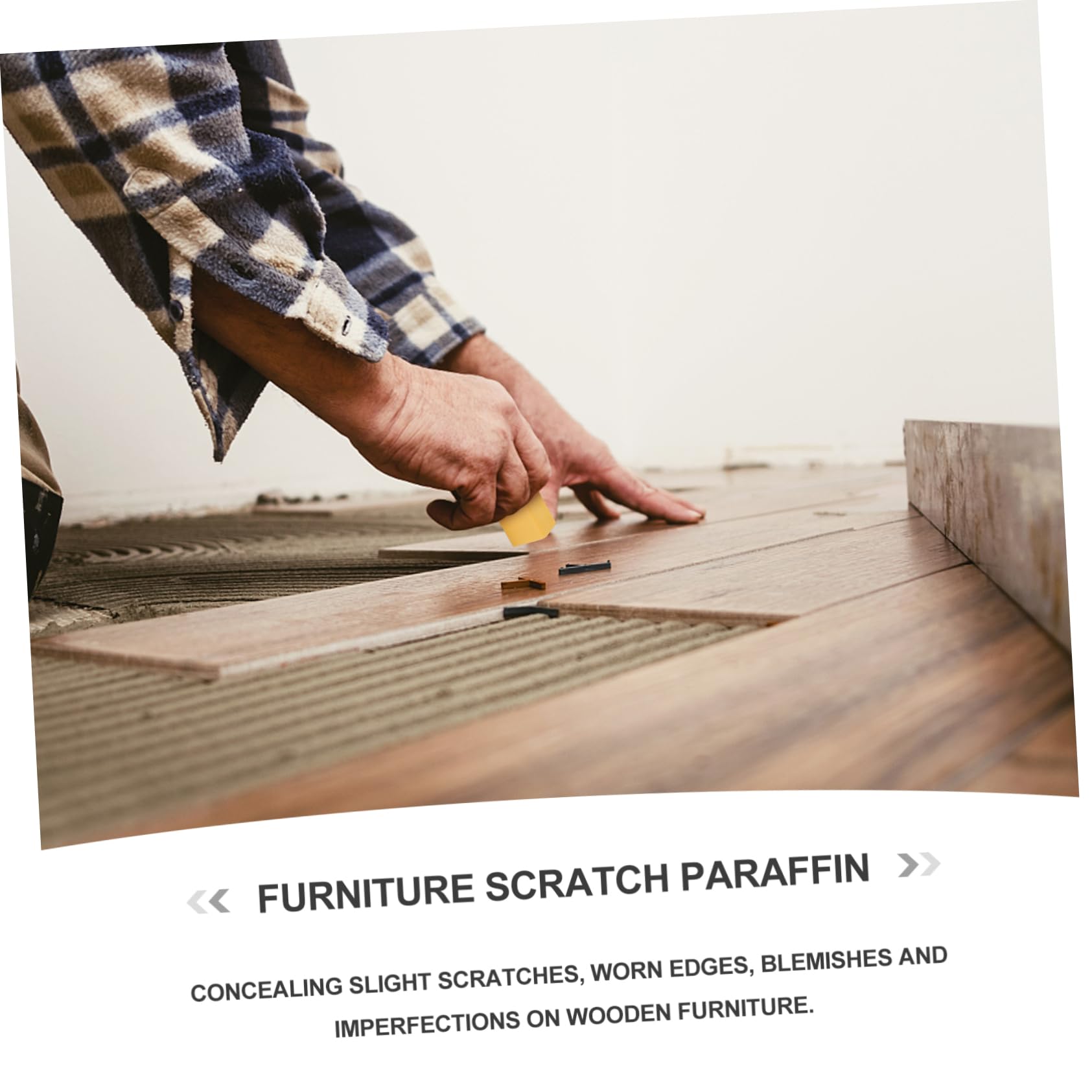 Kit Riparazione in Cera per Pavimenti e Mobili Blocchi di Paraffina, Asciugatura Rapida e Resistente allo Sbiadimento, per Rinnovare Legno senza Carteggiare