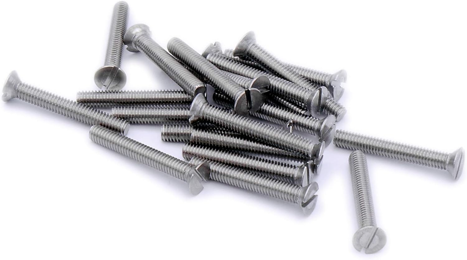 M3 (3mm x 8mm) Slot Countersunk Machine Screw (Bolt) - Stainless Steel (A2) (Pack of 20), Silver, M3 x 8 - A2 - Image 3