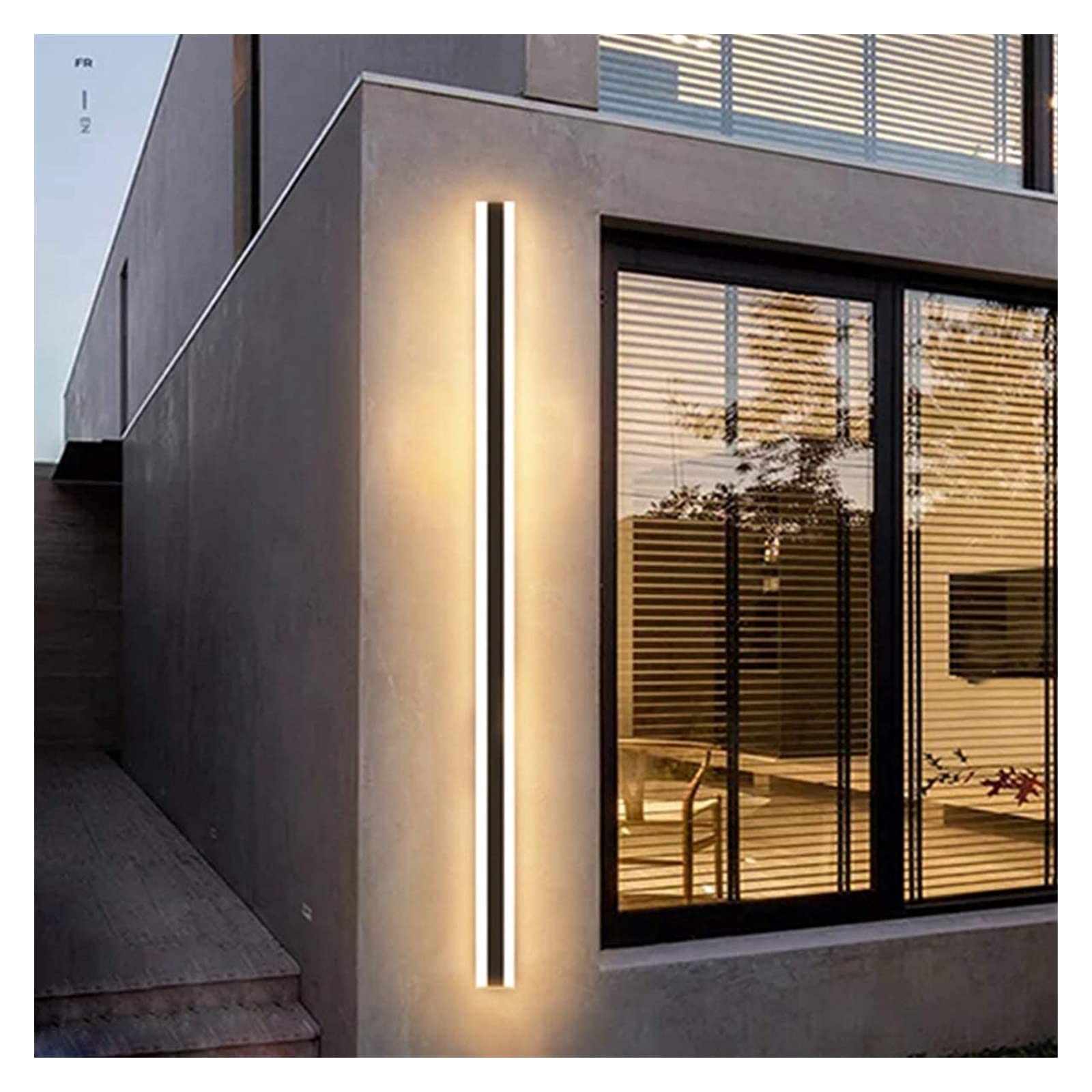 ZTCHSENZT Wall Lamp LED Outside Wall Light Outdoor Waterproof Wall Sconces IP44 Dust-Proof Metal Style Natural White Garden Lights Minimalist Decorative Lighting for Yard Porch, Bl,100cm