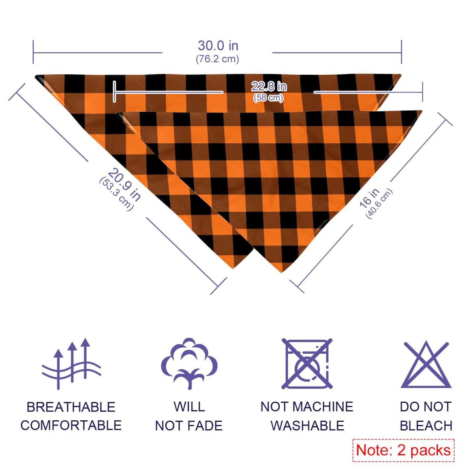 Bandana Pour Chien Halloween - Foulard Triangulaire Réglable, Polyester Doux - Blanc Et Orange - Accessoire Festif Pour Animaux