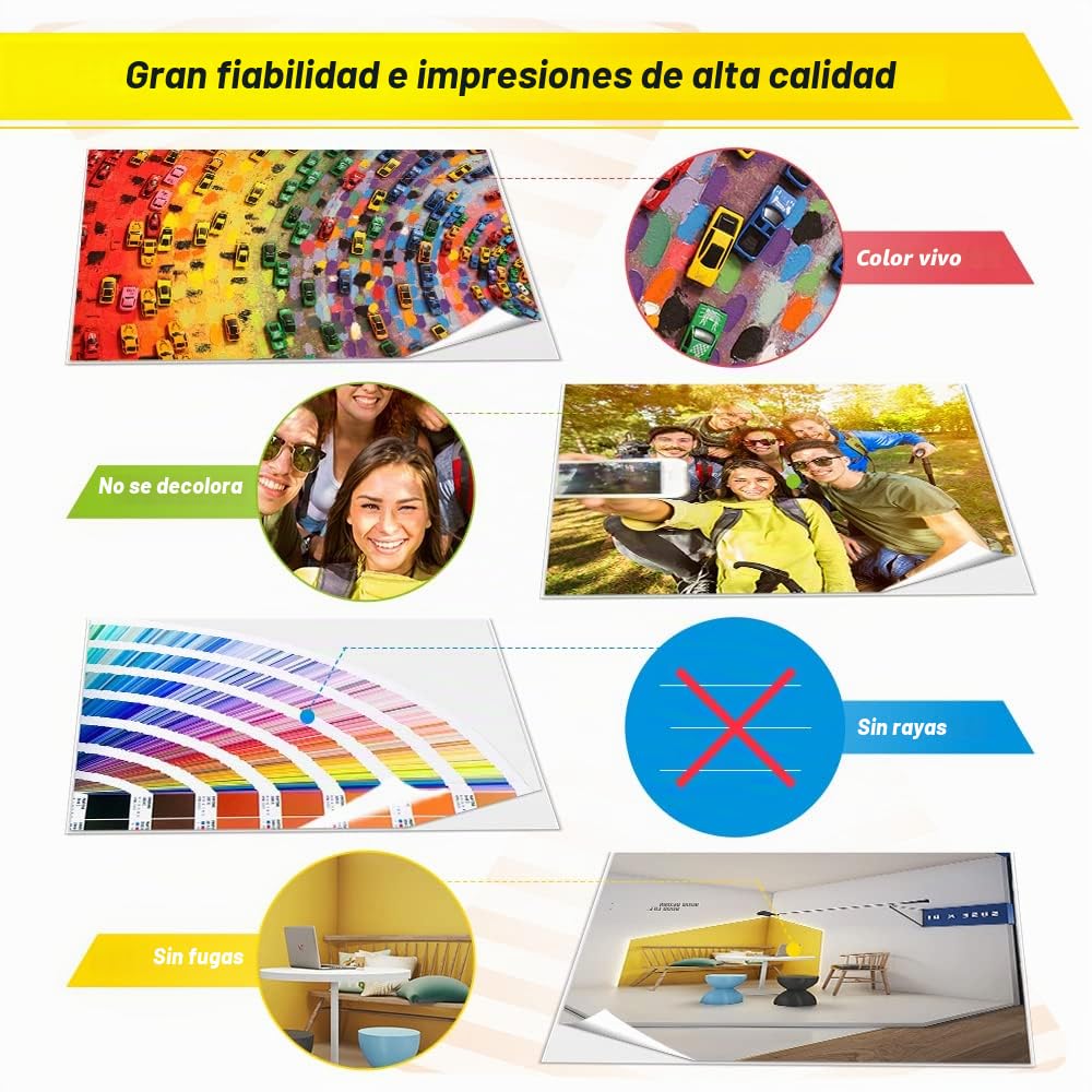 v4ink CB540A 125A Tóner Remanufacturado para HP CB540A Toner (4Pack-KCMY) | CB540A Compatible para HP 125A Color CM1312 CP1215 CP1514 CP1515 CP1518 Impresora