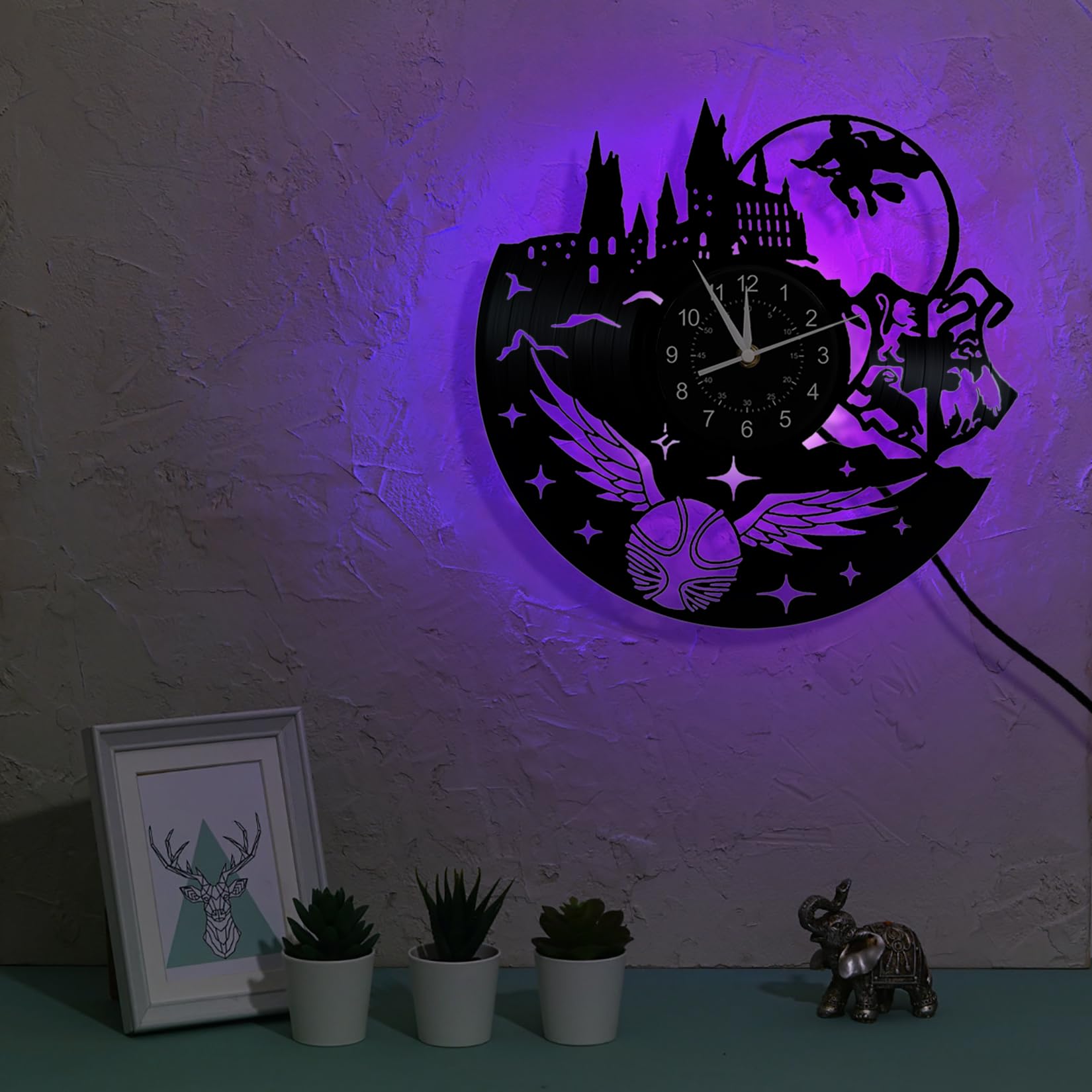 Kinglive Vinyl Wall Clock Jack And Sally Skellington Led Clocks | INDIA