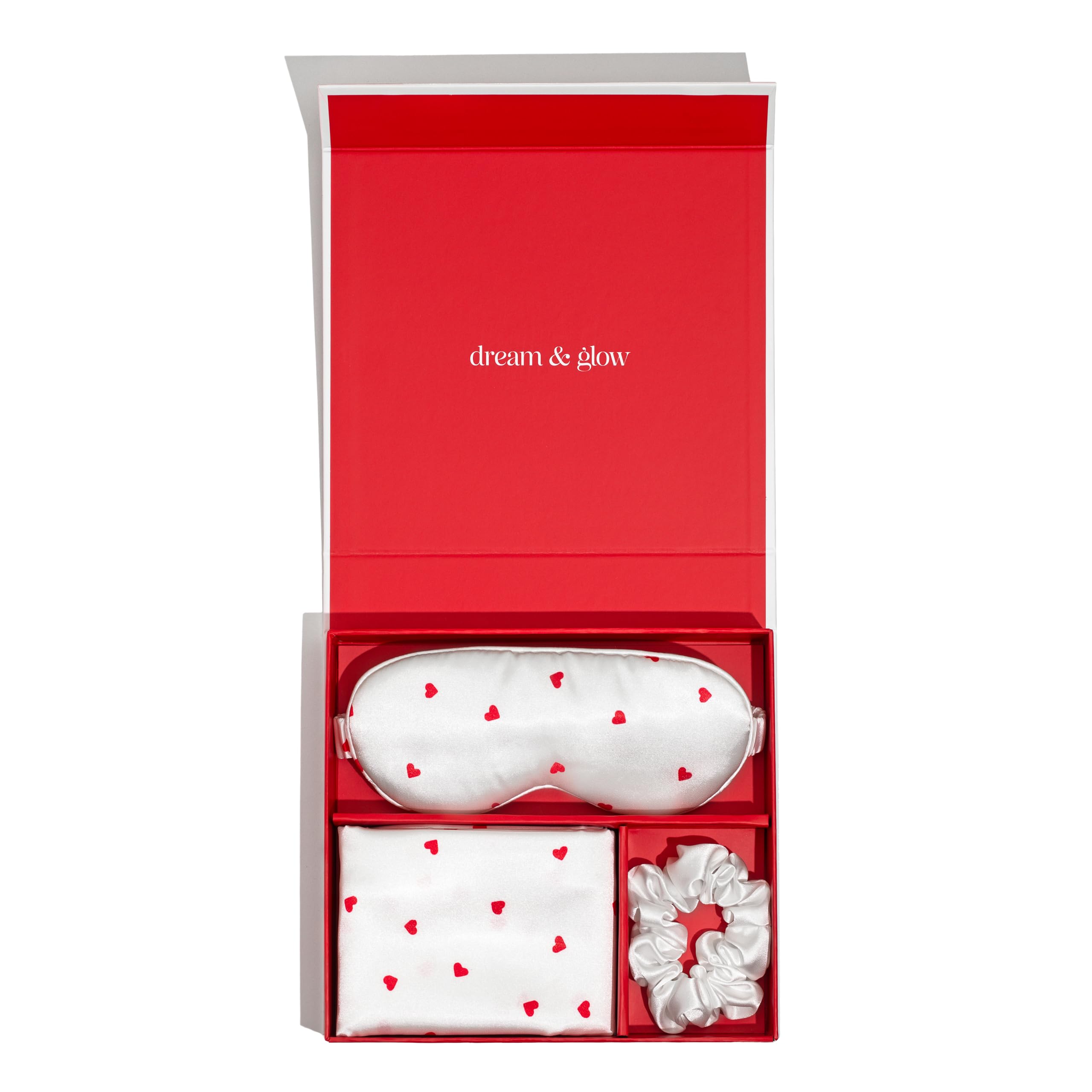 Silver Cloud Heart Print Satin Giftset Infused with Silver Ions, One Colour, Women