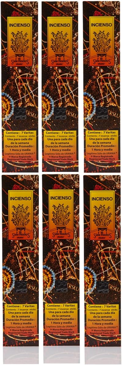 Incienso - Incienso Siete Machos (paquete de 6 de 7 varitas de incienso)