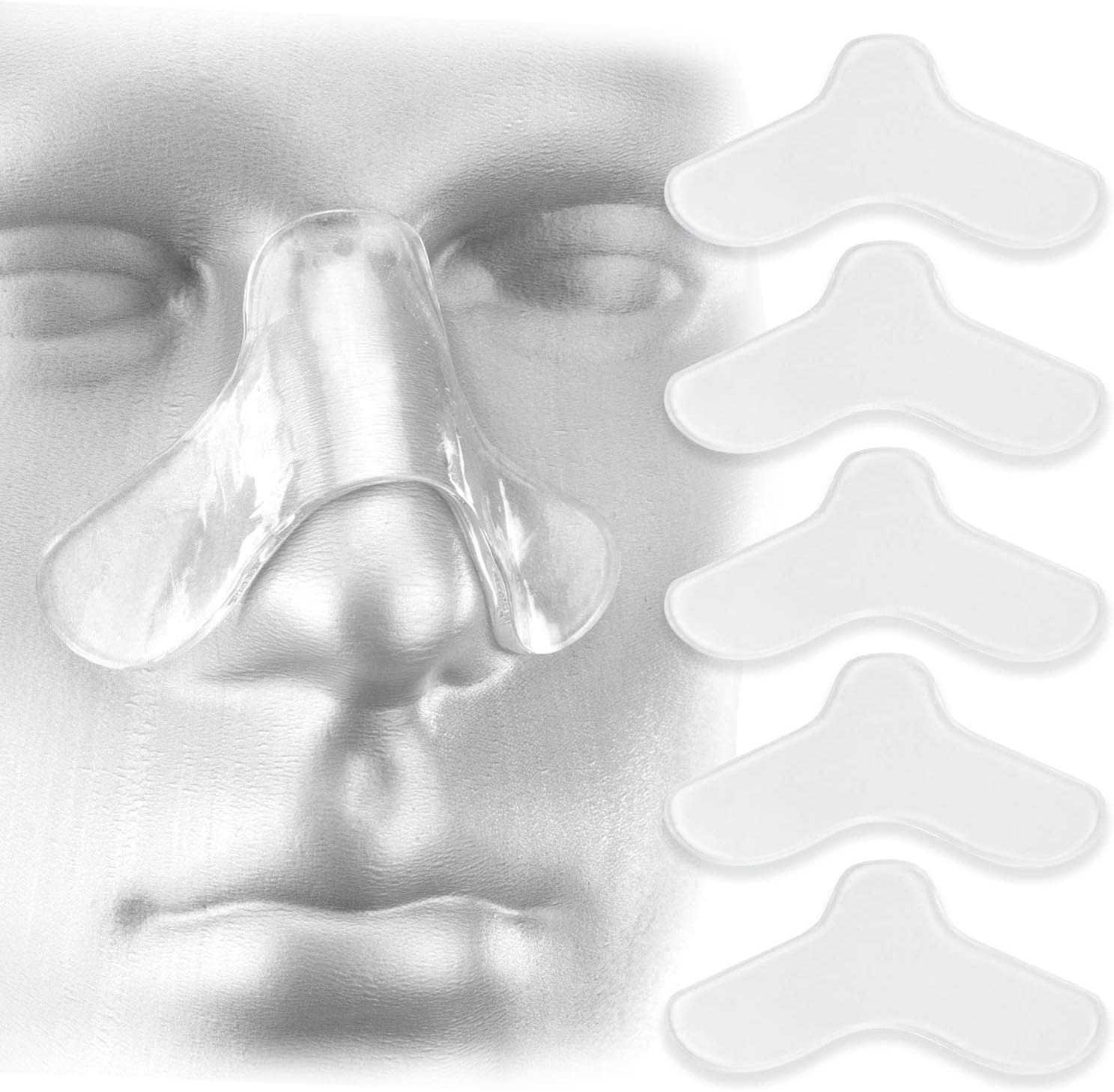 2 pcs Universal Nose Pads for CPAP Mask - Nasal Gel Pads Avoiding Air Leaks,Red Mark Irritation and Soreness,Can Be Trimmed