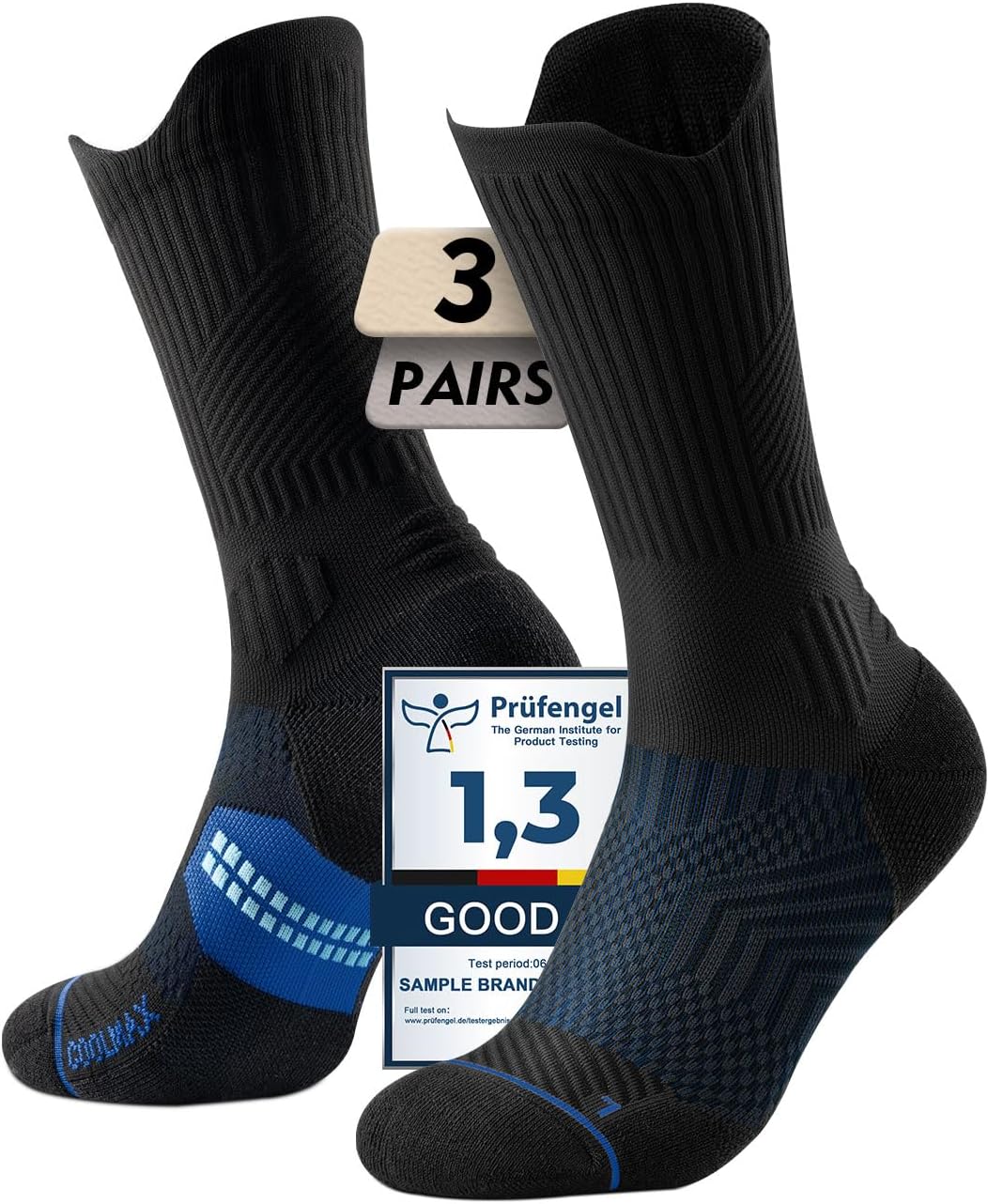Bamboo Viscose Compression Running Socks, Athletic Basketball Hiking Workout Golf P...