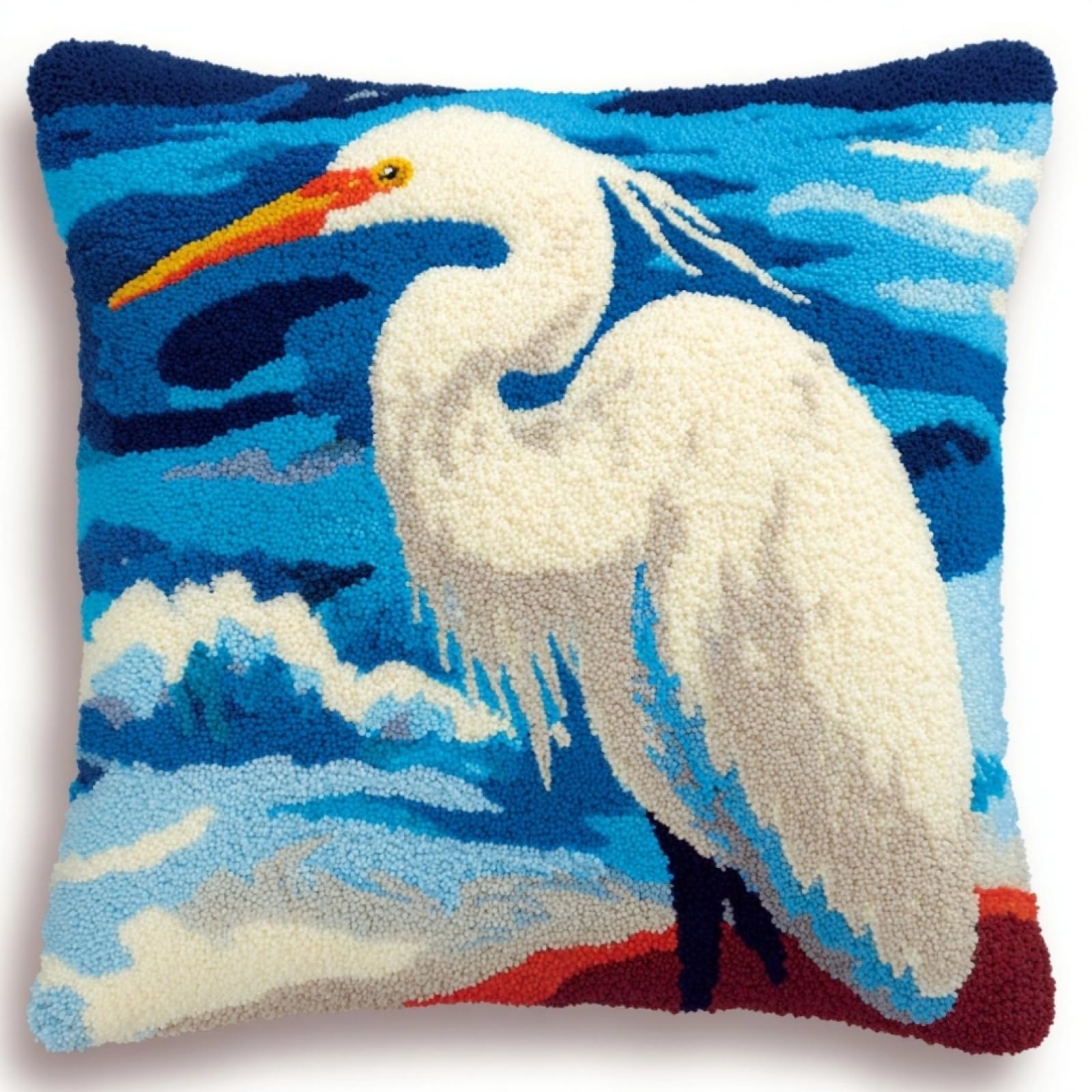 AxiangziK DIY Latch Hook Pillow Kit,Egrets