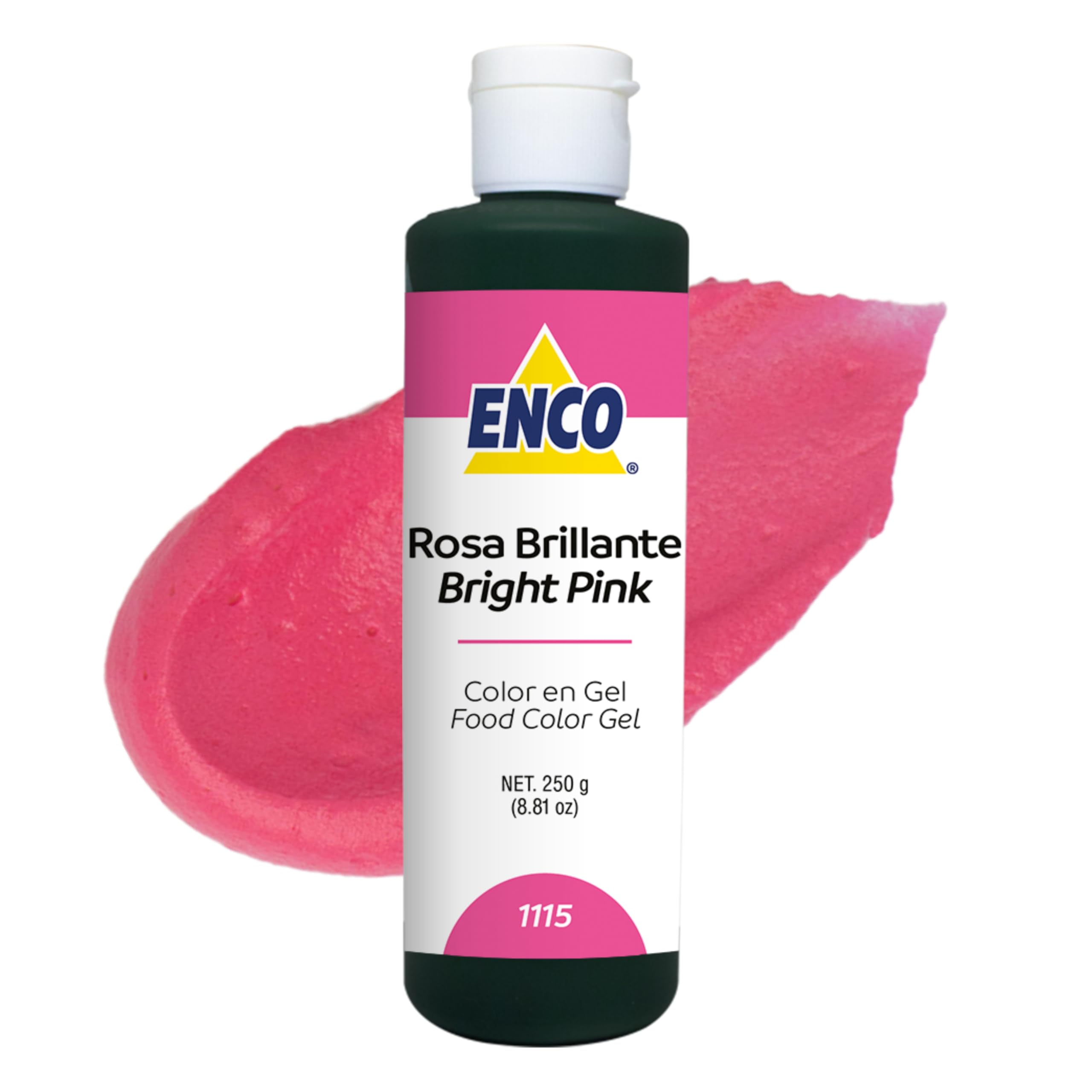 ENCO Food Coloring Gel Bright Pink 8.8 oz (249g) Concentrated, Vegan