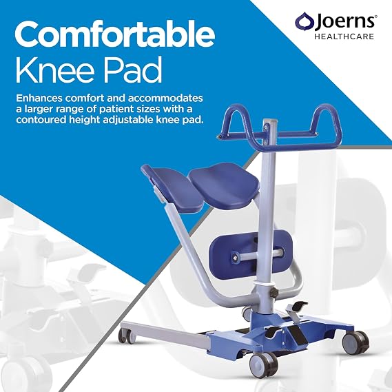 Joerns Hoyer UP Sit to Stand Manual Patient Lift | Ultra Compact, Portable Packable Stand Aid | Safe Working Load 440 Lbs. | Adjustable Base