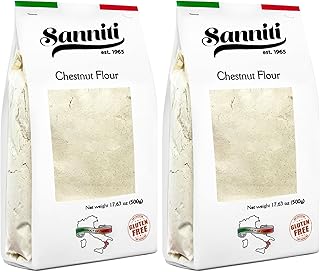 Sanniti Italian Gluten Free Chestnut Flour, 500 grams (Pack of 2)