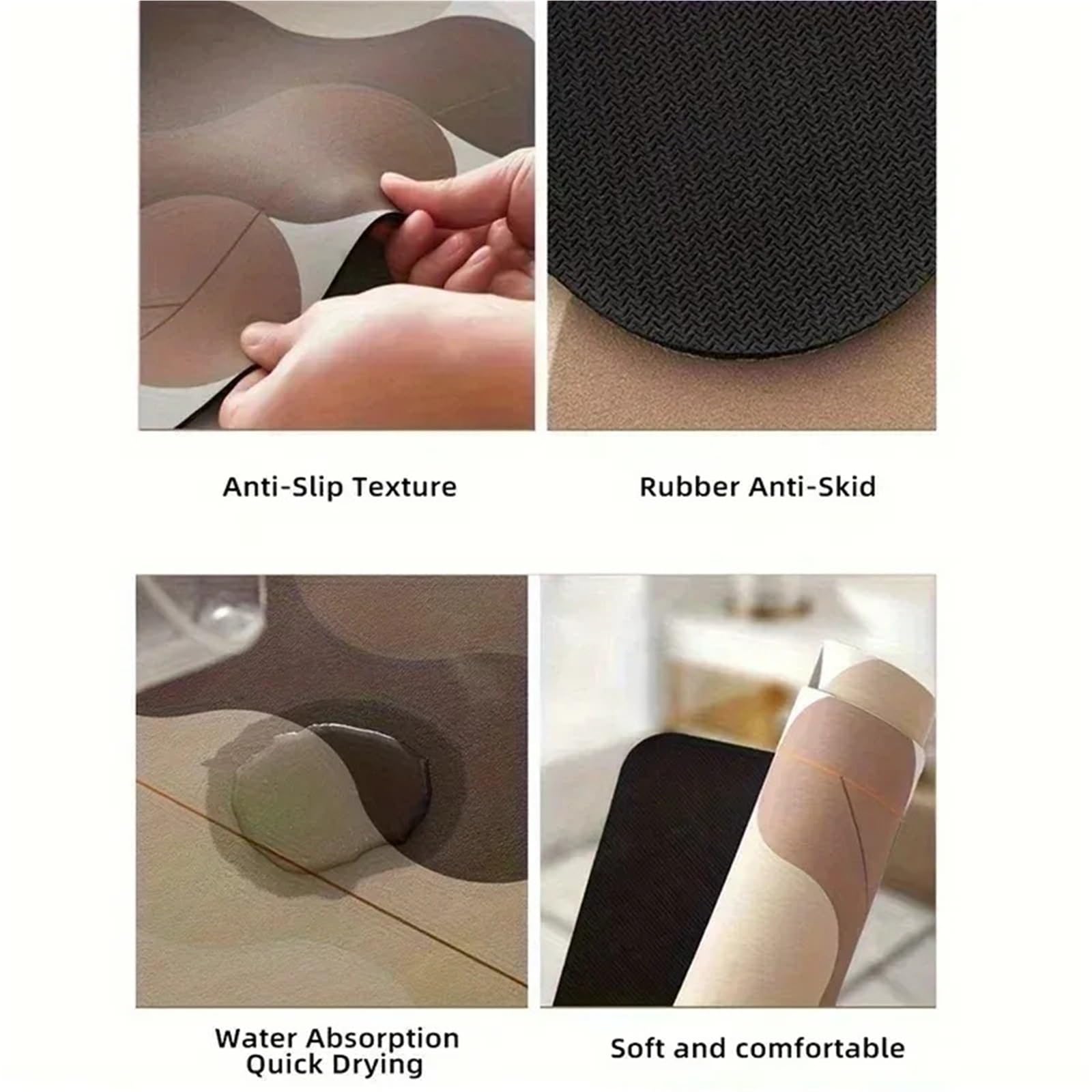 Tapis de Bain Tapis de Salle Bain en Boue diatomée