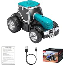 WSTER WS-560 Modern Tractor Bluetooth Replica Speaker Portable Wireless Speaker with HD Sound, TWS, LED Party Light, USB/TF, FM, Built-in Microphone, Surprise Gift Green