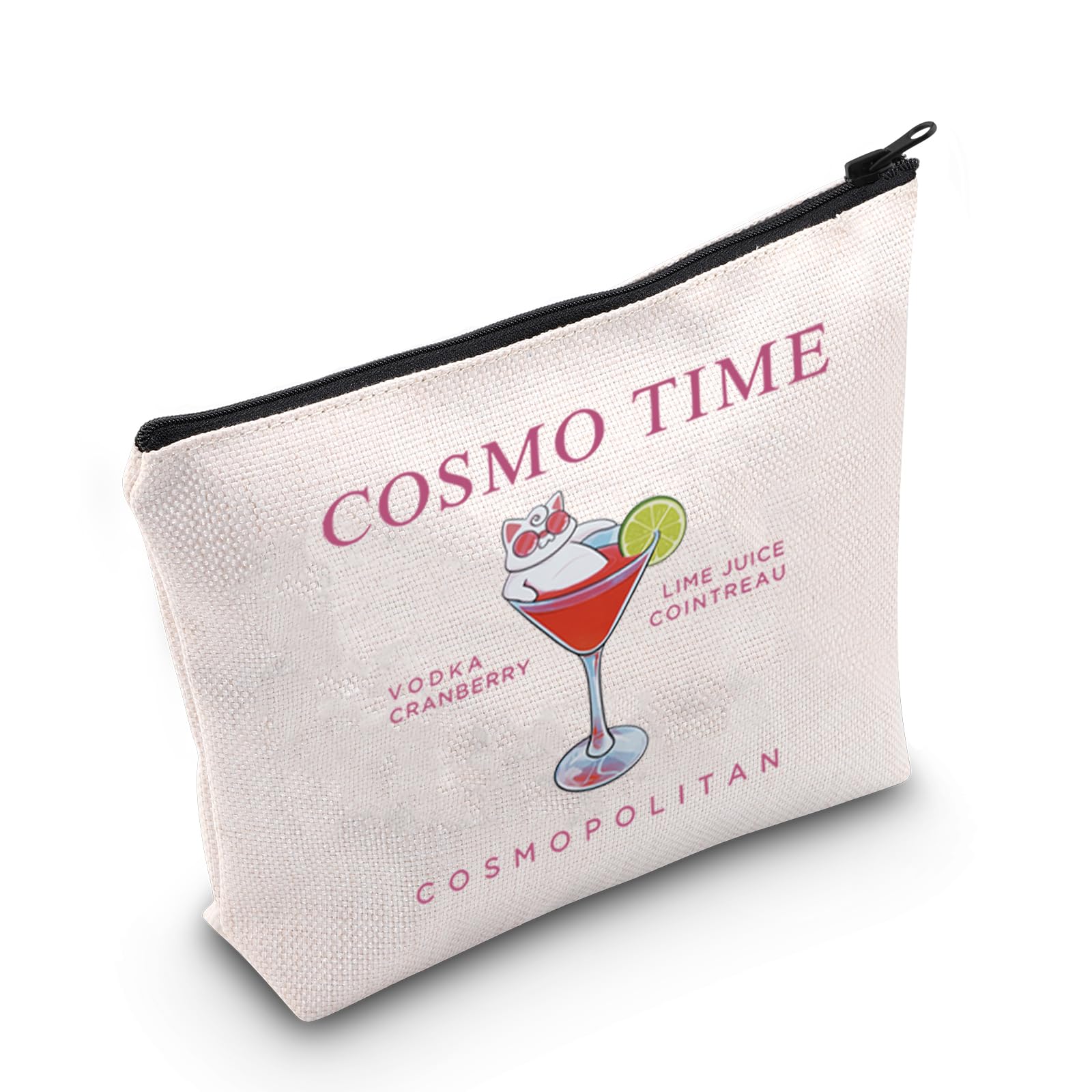 Cosmo Cocktail Gift Set - Cosmo Time Makeup Bag for Alcohol Drinking Lovers