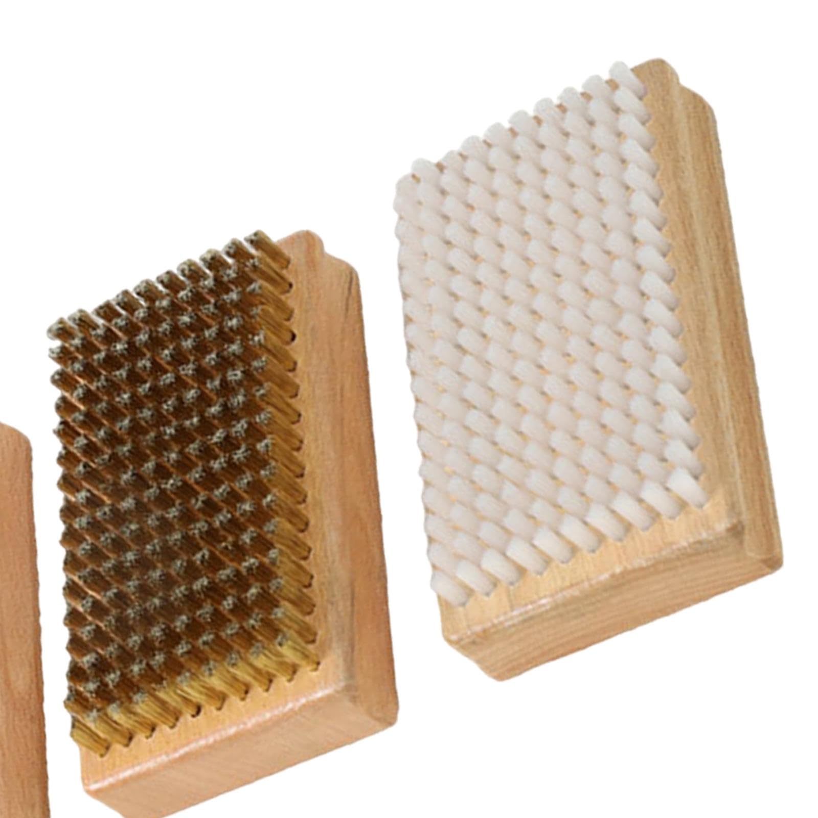 3X Spazzole per Cera da Snowboard, Set di Spazzole per Tavola da, Spazzole per Tuning, Spazzole per Manutenzione in Crine di Cavallo, Spazzole per