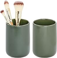 Vista 8 de InterDesign iDesign - Vaso de cerámica de la colección Earth (musgo)