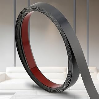 Brushed Black Metalized Finish Molding Trim, Peel and Stick Strip for Mirror Frame, Wall, Fireplace and Home DIY Decoration (32.8 ft x 1.6 inch)
