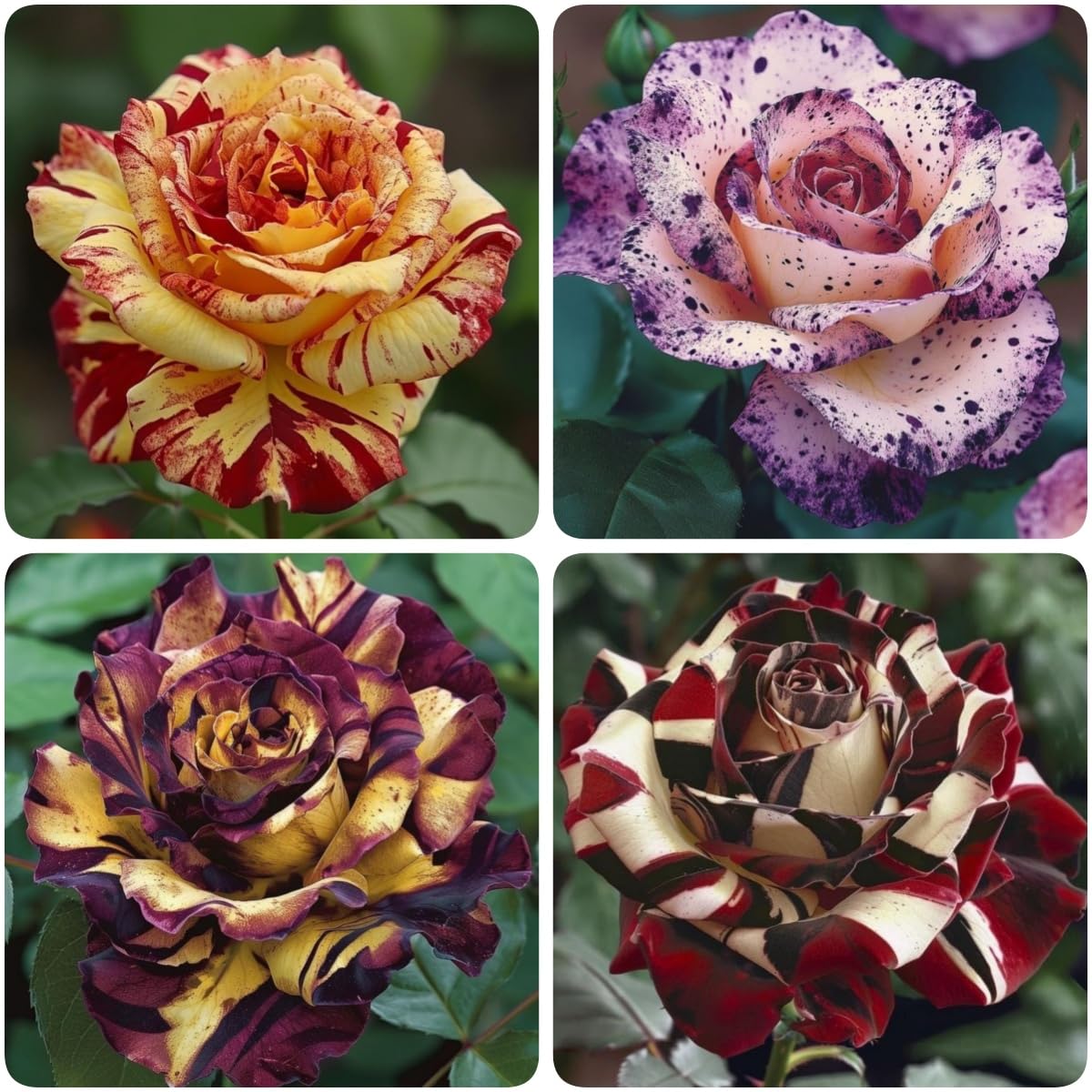 Rose Bulbs Now UK, Strong Plant, for Containers, Natural Organic, Excellent Display, Mix Greening Flower, Rare Plants, Easy Plant, 5bulbs-h