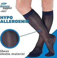Vista 26 de (3 pares, punta cerrada) Medias de compresión de talla grande para mujer, de 15-20 mmHg, de compresión traslúcidas para mujer, hasta la rodilla