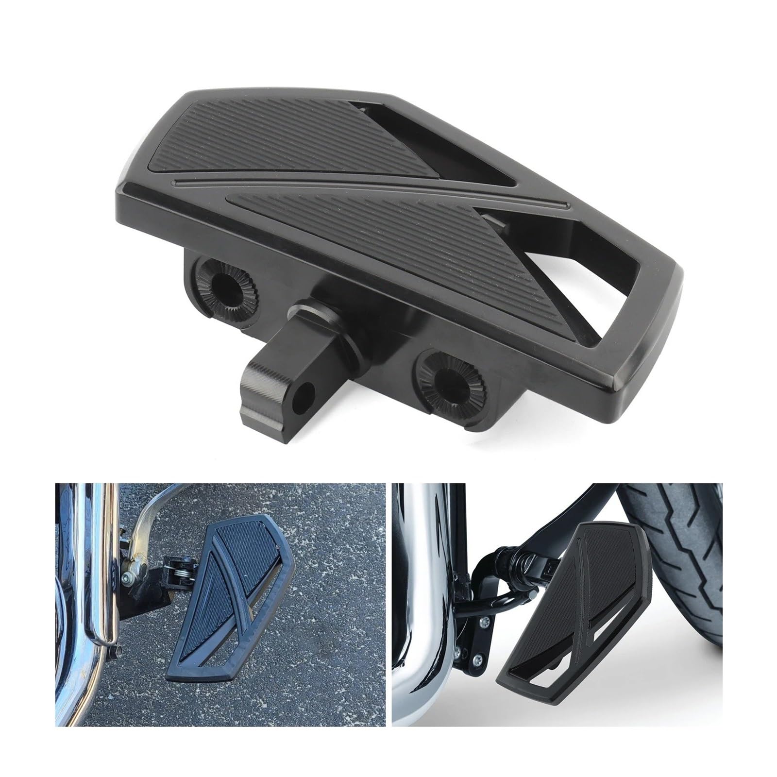 Estriberas Moto para Indian para Chief para Vintage para Springfield para Victory para Boardwalk para Hammer para Kingpin para Vegas para Phantom Foot Pegs Reposapiés(Floorboards Black)
