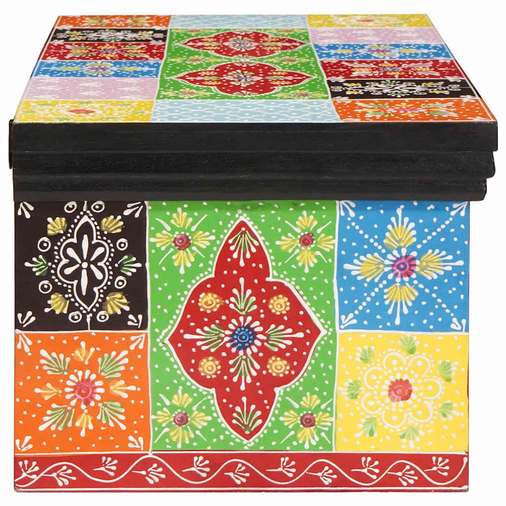 **Mueble de TV de mango de madera maciza montado en la pared, mueble de TV con compartimentos de almacenamiento, rectangular para salón, 60 x 30 x 24 cm, multicolor**