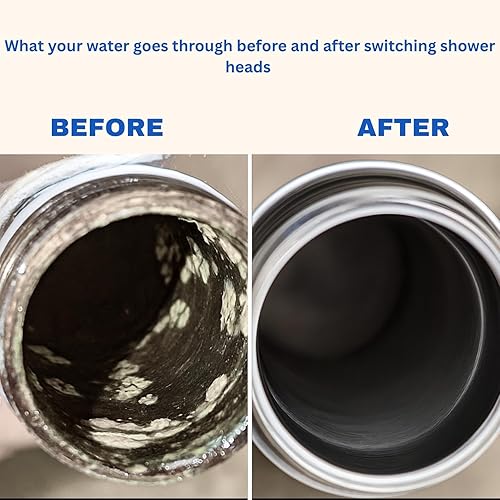 Miniatura 5 de Cabezal de ducha filtrado, alta presión, reduce el cloro, metales pesados y microplásticos, suavizante de agua dura para un cabello y piel