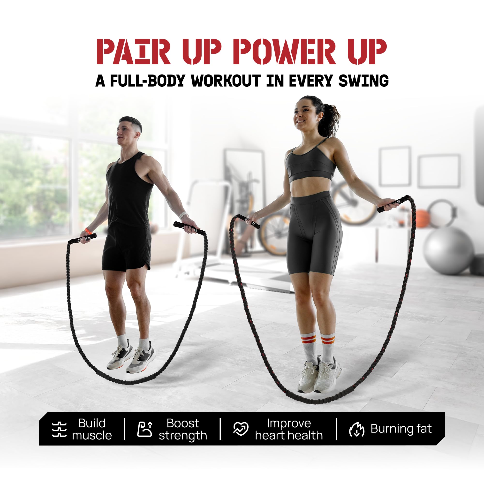 Yes4All Corda per saltare pesata da 1,3 kg, 1,4 kg, con manico a doppio strato antiscivolo e manicotto protettivo per fitness, cardio, allenamento muscolare, borsa per il trasporto inclusa