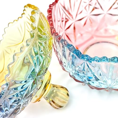 Miniatura 6 de Frasco de vidrio para caramelos de Navidad con relieve de lujo, con tapas, para joyas, tarros de caja de joyería