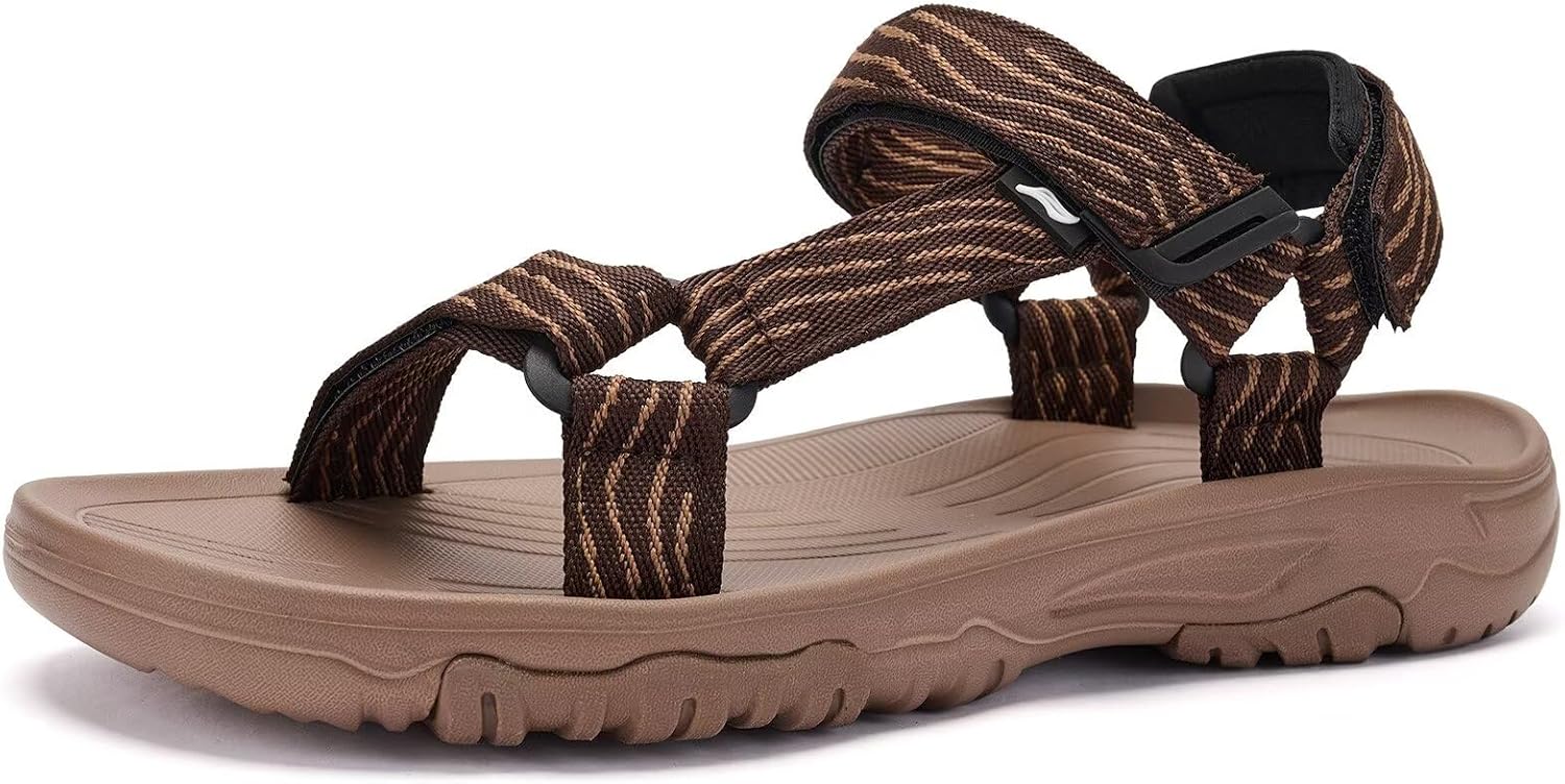 Men's Sport Hiking Sandals with Arch Support Lightweight EVA Midsole Outdoor Beach Water Sandal