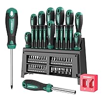 HYCHIKA 51 Pezzi Set Cacciaviti Professionali con Cacciaviti Precisione, Cacciaviti a Testa Piatta e Phillips, Resistente Strumento Kit Cacciavite Manuale per DIY, Occhiali, Casa