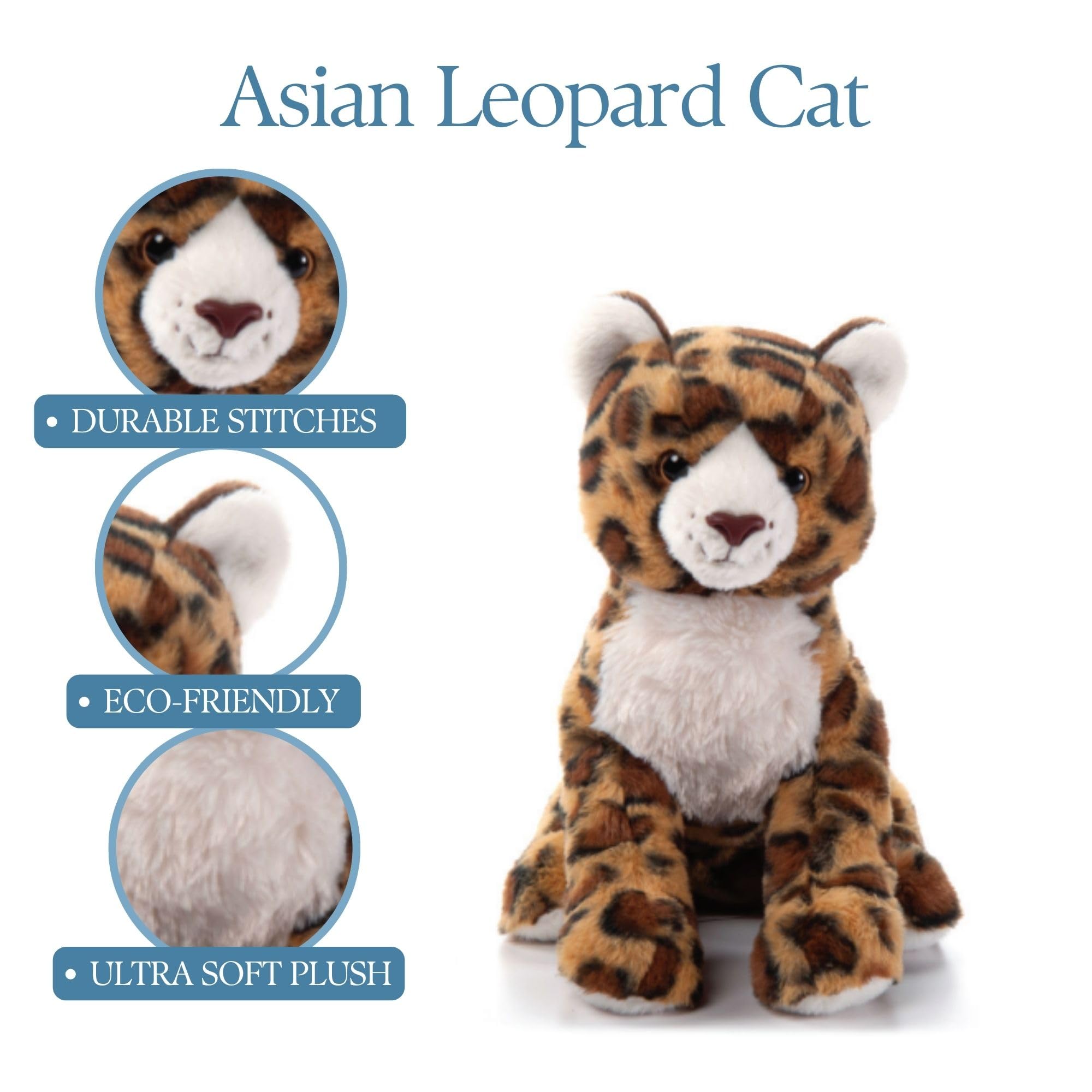 Amazon.com: The Petting Zoo Asian Leopard Cat Stuffed Animal