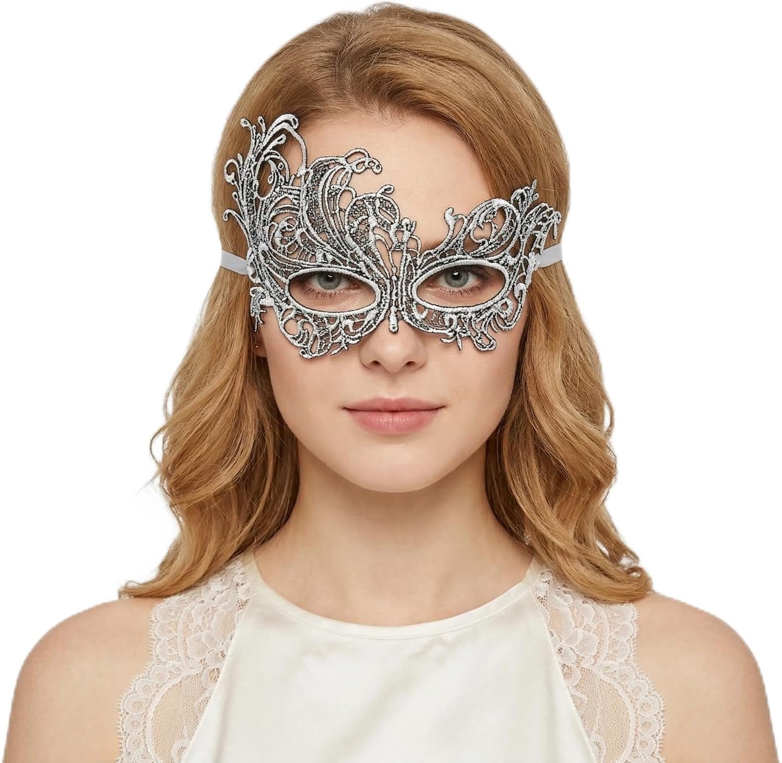 Masquerade Mask for Women Lace Masks Venetian Masquerade Party Costume Party Halloween Carnival Fit for Adults, Soft